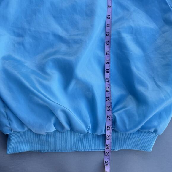 VTG Austin Open Blue Satin Bomber Jacket Mens Medium Varsity Bowling Texas - Picture 5 of 6
